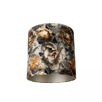 QAZQA Classic I Античный велюровый абажур с цветочным узором 40I40I40,, мультиколор
