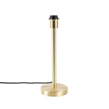 QAZQA - Classic I Antique Classic настольная лампа из латуни без абажура - Simplo I Гостиная I Спальня - Круглая сталь - Подходит для светодиодов E27, золото