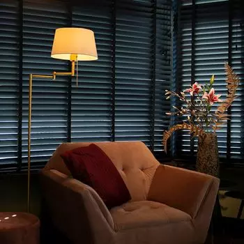 QAZQA - Country House I Винтажный классический торшер I Торшер I Торшер I Лампа I Бронзовая лампа с регулируемым белым абажуром - Лады I Гостиная I Спальня - Продолговатая сталь - Подходит светодиод, бронза