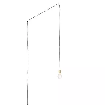 QAZQA - Дизайн современный подвесной светильник I Подвесной светильник I Пуристический подвесной светильник золото I Латунь со вилкой - Cavalux I Гостиная I Спальня - продолговатая сталь - Подходит для светодиодов E27