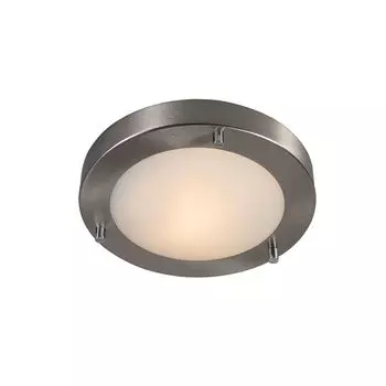 QAZQA - Дизайн Современный уличный потолочный светильник I Потолочный светильник I Лампа I Свет стальной I Серебристый I Матовый никель IP44 - Yuma 18 I Наружное освещение I Гостиная I Спальня - Сталь круглая - Подходит для светодиодов G9, серебро