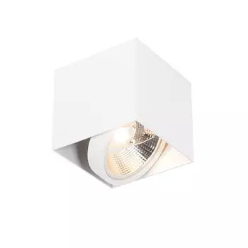 QAZQA - Дизайн-спот белый квадрат AR111 - Коробка I гостиная I спальня - алюминиевый квадрат - светодиод подходит GU10