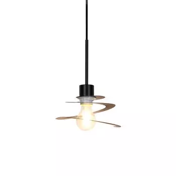 QAZQA - Дизайнерский подвесной светильник I Подвесной светильник I Подвесной светильник со спиральным абажуром 20 см - прокрутка I Гостиная I Спальня - круглая сталь - Подходит светодиод E27, черный