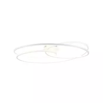 QAZQA - Дизайнерский потолочный светильник I Потолочный светильник I Лампа I свет белый 78 см, включая светодиод, 3 уровня с регулировкой яркости - Диммер Rowin I с регулируемой яркостью I Гостиная I Спальня - алюминий круглый - I (не заменяемый...