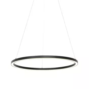 QAZQA - Дизайнерский умный подвесной светильник I Подвесной светильник I Подвесной светильник черного цвета 80 см, включая светодиоды и RGBW - Диммер Girello I с регулируемой яркостью I Гостиная I Спальня - круглая сталь - I (не заменяемый) LED,...