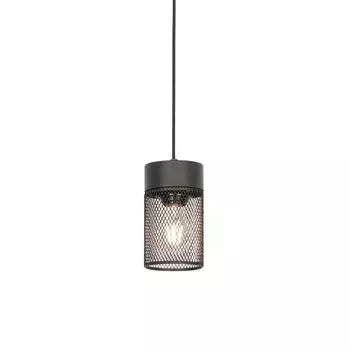 QAZQA - Industrial I Vintage I Industrial I Vintage I Подвесной светильник I Подвесной светильник I Подвесной светильник черный - Джим I Гостиная I Спальня - Круглая сталь - Подходит для светодиодов E27