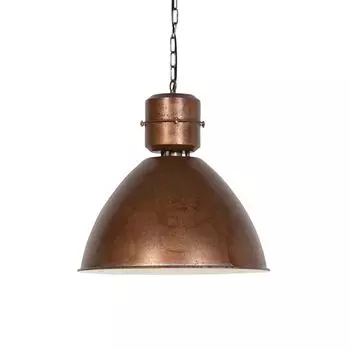 QAZQA - Industrial I Vintage I Industrial I Vintage I Подвесной светильник I Подвесной светильник I Подвесной светильник Бронзовый - Flynn I Гостиная I Спальня - Круглая сталь - Подходит для светодиодов E27, коричневый