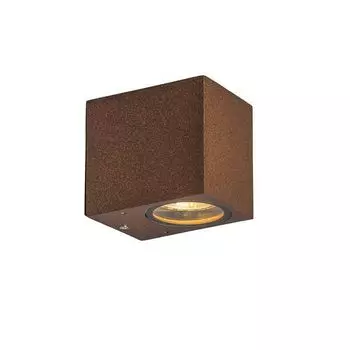 QAZQA - Industrial I Vintage I Набор из 4 промышленных настенных светильников для наружного освещения ржаво-коричневого цвета IP44 - Baleno I I Наружное освещение - прямоугольный алюминий - подходит для светодиодов GU10, коричневый