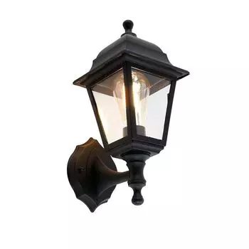 QAZQA - Классический I Античный умный уличный настенный светильник, черный IP44, включая WiFi ST64 - Диммер Capital I С регулируемой яркостью I Наружное освещение - Квадратный пластик - Подходит для светодиодов E27