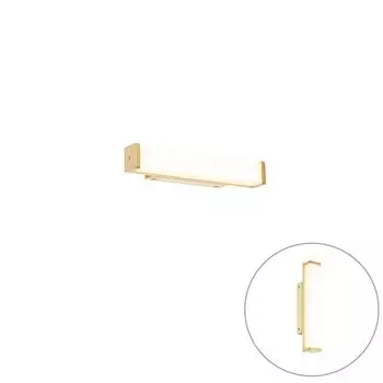 QAZQA - Modern Bath I Настенный светильник для ванной комнаты, латунь, 32 см, включая светодиод IP44 - Cascada - продолговатый пластик - I (несменный) светодиод, золото