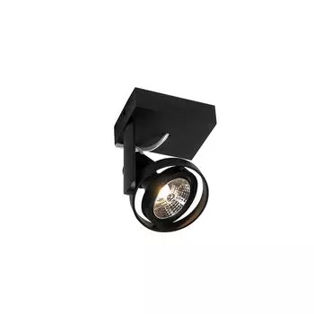 QAZQA — Modern Modern Dot Black — Master 70 I Гостиная I Спальня — Круглый алюминий — Подходит для светодиодов GU10, черный