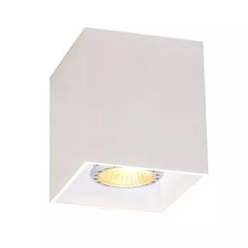 QAZQA — Modern Smart Spot, белый, включая Wi-Fi GU10 — Диммер Qubo 1 I с регулируемой яркостью I Гостиная I Спальня — Алюминиевый куб — Подходит для светодиодов GU10