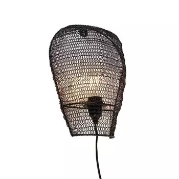 QAZQA - Настенный светильник Oriental Oriental, черный 35 см - Nidum I гостиная I спальня - органическая сталь - подходит для светодиодов E27