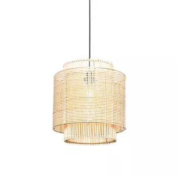 QAZQA - Oriental Oriental подвесной светильник I подвесной светильник I подвесной светильник из ротанга 34 см - Maiken I гостиная I спальня - круглый - светодиодный подходит E27, белый
