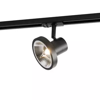 QAZQA Professional — Современный Современный 1-фазный трековый прожектор I Прожектор I Потолочный прожектор I Потолочный прожектор I Прожектор I Лампа I Light Black AR111 — Jeany I Гостиная I Спальня — Алюминиевый круглый — L, черный