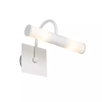 QAZQA - Современная классика для ванной I Настенный светильник для ванной комнаты, белый IP44, 2 лампы - Дуга для ванны - Продолговатая сталь - Подходит для светодиодов G9