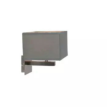 QAZQA — Современная стена светло-серого цвета — VT 1 I гостиная I спальня — текстильный квадрат — светодиод подходит E27, серый