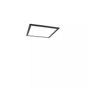 QAZQA - Современная светодиодная панель черного цвета 40 см, включая светодиод с дистанционным управлением - Диммер Liv I с регулируемой яркостью I гостиная I спальня - пластиковый квадрат - I (несменный) светодиод, черный