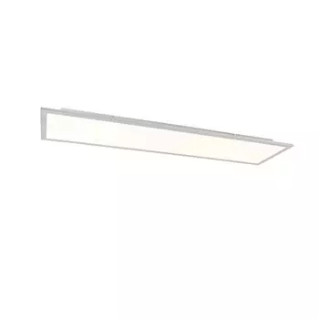 QAZQA - Современная светодиодная панель из стали I серебро I матовый никель 120 см, включая светодиод с дистанционным управлением - диммер Liv I с регулируемой яркостью I гостиная I спальня - пластик прямоугольный - I (не заменяемый) LED