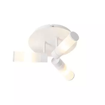 QAZQA - Современная ванная комната I Наружный потолочный светильник для ванной комнаты I Потолочный светильник I Лампа I свет белый, 3 лампы IP44 - Ванна I Наружное освещение - круглая сталь - Подходит для светодиодов G9