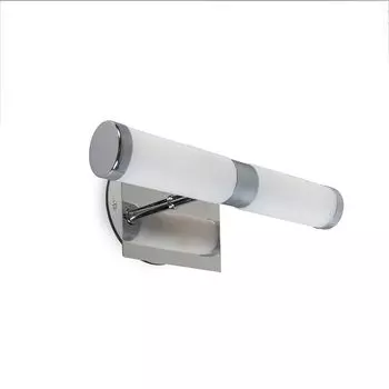 QAZQA - Современная ванная комната I Настенный светильник для ванной комнаты, хром, IP44 - 2 лампы для ванной комнаты - продолговатая сталь - Подходит для светодиодов G9, серебро