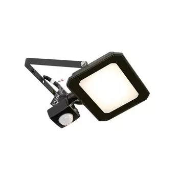 QAZQA - Современный черный радиатор со светодиодом 30 Вт IP65 с датчиком движения - Levana I Наружное освещение - алюминиевый прямоугольный светодиод - I (несменный)