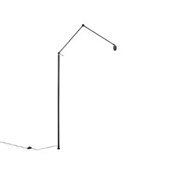 QAZQA - Современный кронштейн для торшера черный - Editor - продолговатый стальной - Светодиод подходит E27