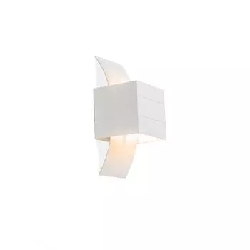 QAZQA - Современный настенный светильник белого цвета - Amy I Гостиная I Спальня I Up I Down - Алюминиевый куб I Удлиненный - Подходит для светодиодов G9, белый