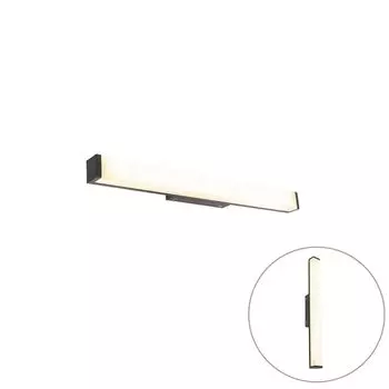 QAZQA - Современный настенный светильник для ванной I для ванной комнаты черный 62 см IP44 - Cascada - пластиковый прямоугольный - I (несменный) LED