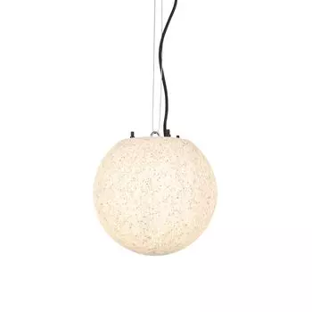 QAZQA - Современный подвесной светильник для наружного освещения I Подвесной светильник I Подвесной светильник серый 25 см IP65 - Наружное освещение Nura I - пластиковый шар I сферический - Подходит для светодиодов E27