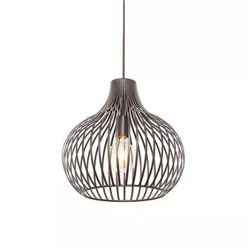 QAZQA - Современный подвесной светильник I подвесной светильник I подвесной светло-коричневый 38 см - Сапфира I гостиная I спальня - алюминий круглый - подходит светодиод E27