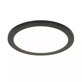 QAZQA - Современный потолочный светильник I потолочный светильник I лампа I свет черный 30 см вкл. светодиод IP44 - Steve - пластиковый круглый - I (несменный) светодиод