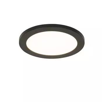 QAZQA - Современный потолочный светильник I Потолочный светильник I lamp черный 22,5 см, вкл. светодиод IP44 - Steve - пластиковый круглый - I (несменный) светодиод.