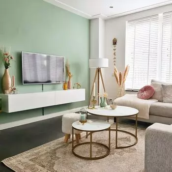 QAZQA - Современный торшер из дерева с белым абажуром - Ilse I гостиная I спальня - продолговатая сталь - подходит для светодиодов E27, белый