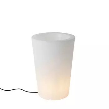 QAZQA - Современный уличный торшер I торшер I торшер I лампа I свет белый цветочный горшок 60 см IP44 - Наружное освещение Verano I - круглый пластик - подходит для светодиодов E27