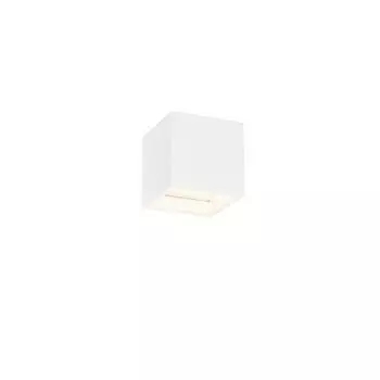 QAZQA — Современный умный настенный светильник белого цвета с Wi-Fi G9 — Диммер Kay Novo I с регулируемой яркостью I Гостиная I Спальня — Гипсовый квадрат — Подходит для светодиодов G9, белый