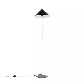 QAZQA - Торшер Design I Торшер I Торшер I Лампа I Лампа черный - Треугольник I Гостиная I Спальня - круглая сталь - Подходит для светодиодов E27