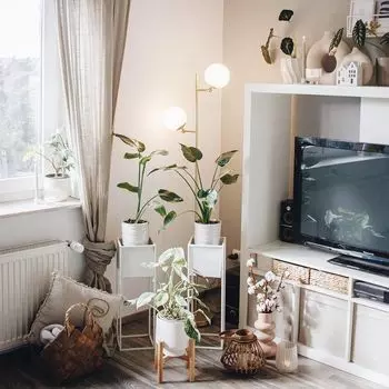 QAZQA — Умный торшер в стиле ар-деко I Торшер I Торшер I Лампа I Золото I Латунь с матовым стеклом, включая 2 Wi-Fi P45 — Диммер Pallon I Диммируемая I Гостиная I Спальня — Продолговатая сталь —, белый