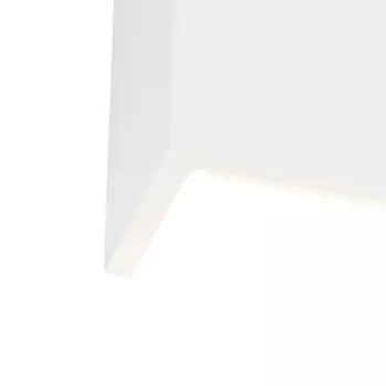 QAZQA - Загородный дом I Винтажный современный настенный светильник белого цвета - Colja Novo I Гостиная I Спальня - Прямоугольная штукатурка - Подходит для светодиодов G9, белый