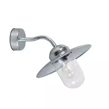 QAZQA - Загородный дом I винтажный настенный светильник для наружного освещения, цинк IP44 - Мюнхен I наружное освещение - круглый цинк I шар I сферический - подходит для светодиодов E27, серый