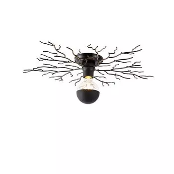 QAZQA - Загородный дом I винтажный потолочный светильник в стиле кантри I потолочный светильник I лампа I свет черный 60 см - лес I гостиная I спальня - органическая сталь - подходит для светодиодов E27