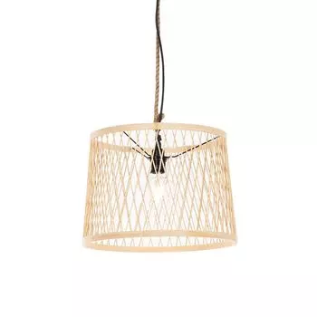 QAZQA - Загородный дом I винтажный сельский подвесной светильник I подвесной светильник I подвесной светильник для наружного использования, ротанг, 40 см - Calamus I наружное освещение - круглый - подходит светодиод E27, белый