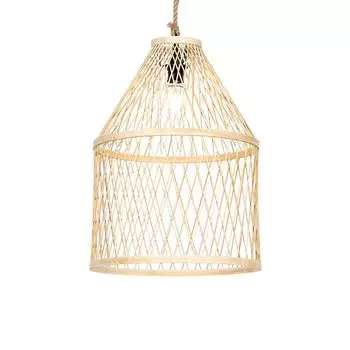 QAZQA - Загородный дом I винтажный сельский подвесной светильник I подвесной светильник I подвесной светильник для наружного использования, ротанг, 40 x 55 см - Calamus I наружное освещение - круглый - подходит светодиод E27, белый