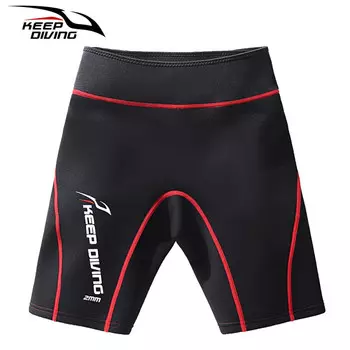 QINGHONG2MM неопреновые термоштаны для дайвинга, шорты для серфинга, мужские и женские шорты для плавания и подводного плавания, красная линия, S-XL