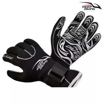 QINGHONG3MM Перчатки для дайвинга Оборудование для подводного плавания Легкие перчатки для глубокого дайвинга Зимнее плавание Защита от холода Черный S-XL