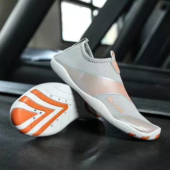 QINGHONG/летняя нескользящая обувь для рыбалки, пляжная обувь, обувь для плавания W888, серая, оранжевая, 35-45