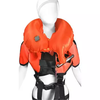 QINGHONG надувной спасательный рюкзак для предотвращения утопления, аварийно-спасательный надувной спасательный жилет, носимое оборудование для приключений на открытом воздухе, оранжевый