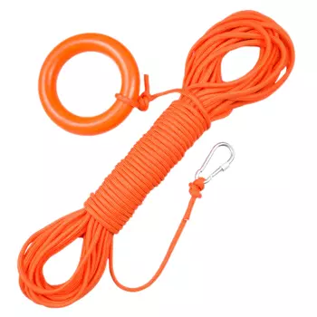 QINGHONG плавучая спасательная веревка, страховочная веревка, спасательная веревка, спасательный круг, плавающая веревка, светоотражающая веревка 8 мм + 20 метров с дужкой