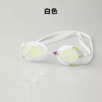 QINGHONG удобные детские очки для плавания, водонепроницаемые и противотуманные HD очки для плавания, регулируемые силиконовые очки белого цвета, 1 шт