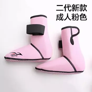 QINGHONG утолщенные носки для подводного плавания, нескользящие носки для дайвинга, пляжные зимние плавательные носки, напольные носки розового цвета XS-M